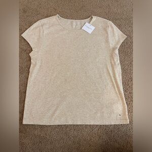 NWT Beige Ribbed Baby Tee